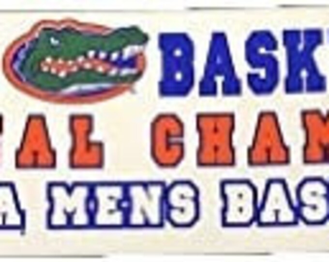 Florida Gators 2006 Basketball Champions Block Bumper Sticker 12" x 3"