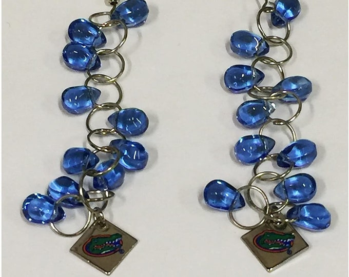 Florida Gators Alyssa Milano 3" Blue Glass Bead Earrings