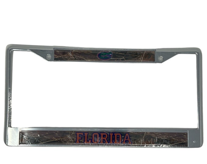 Florida Gators Metal Camo License Plate Frame