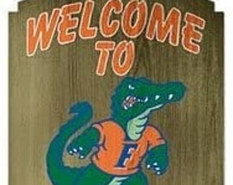 Florida Gators Wood Welcome to the Swamp Sign