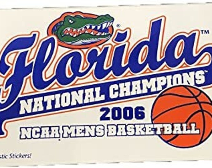 Florida Gators 2006 Basketball Champions Block Sticker (Choose Size)