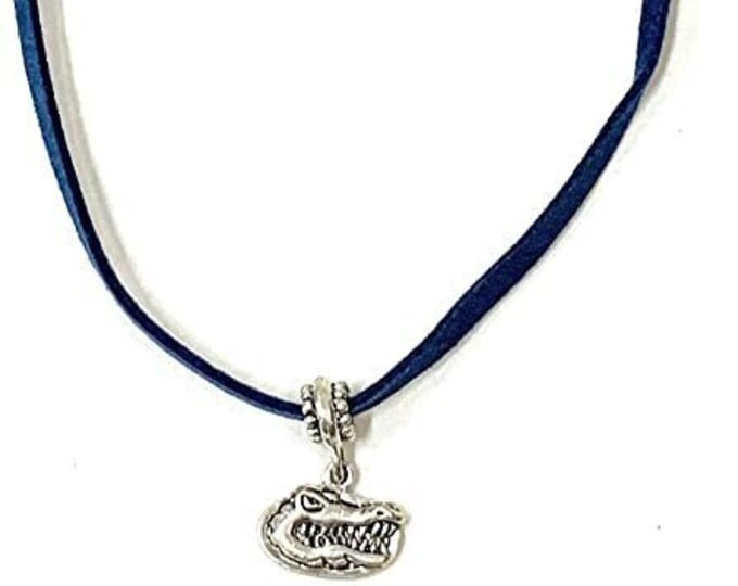 Florida Gators Head Logo Single Suede Cord Necklace