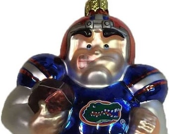 Florida Gators Blown Glass Football Player