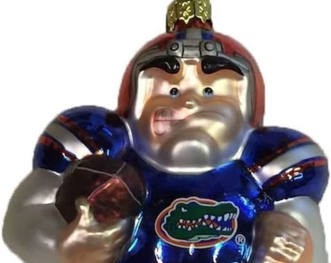 Florida Gators Blown Glass Football Player