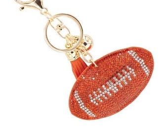 Florida Gators Orange Rhinestone Football Key Chain