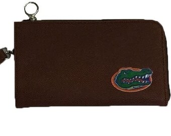 Florida Gators Embroidered Football Fell Clutch Bag Wristlet