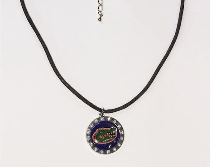 Florida Gators Pendant with Swarovskis Necklace