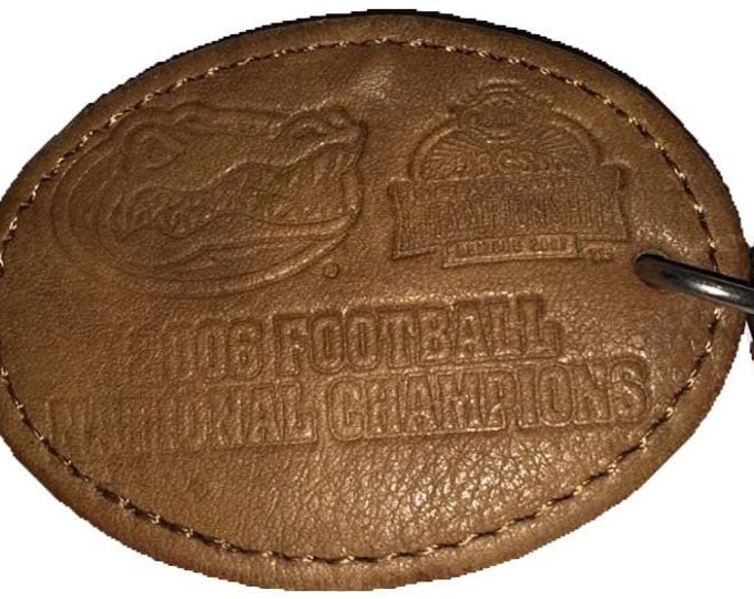 Florida Gators Embossed 2006 National Champ Leather Keychain