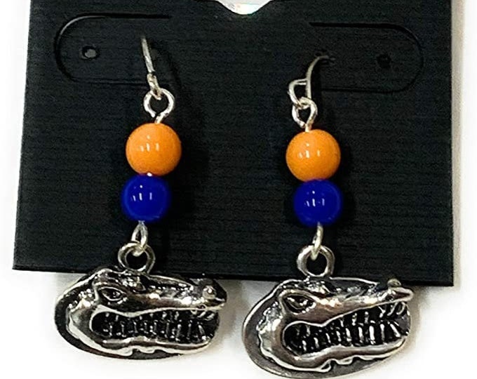 Florida Gators Head Logo Dangle Earrings