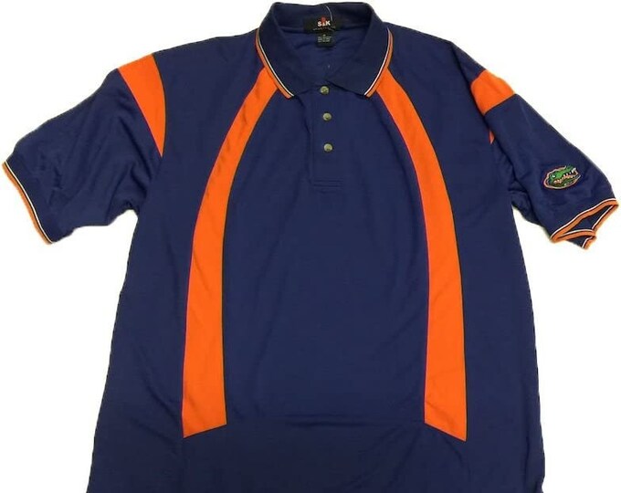 Florida Gators Moisture Wear Blue with Orange Arcs Polo