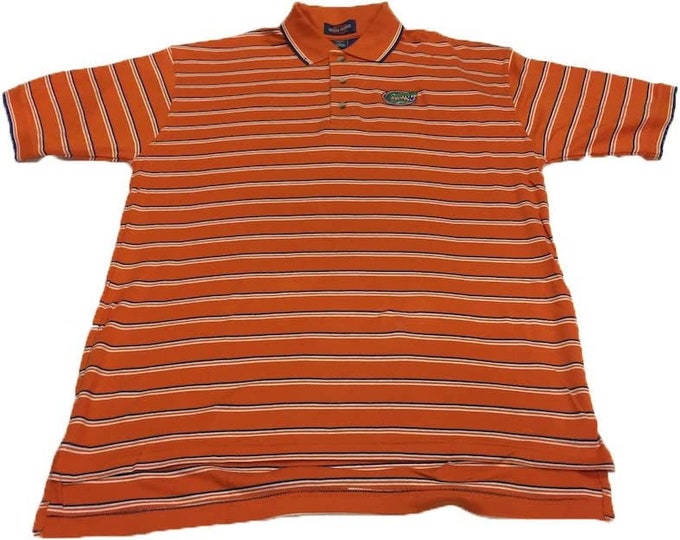 Florida Gators Orange with Blue and White Stripes Polo