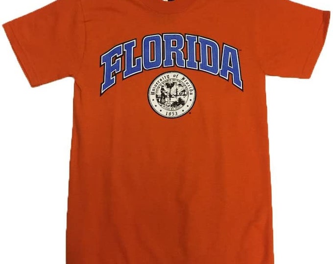 Florida Gators Orange Florida Seal T - Shirt Tee Size Small