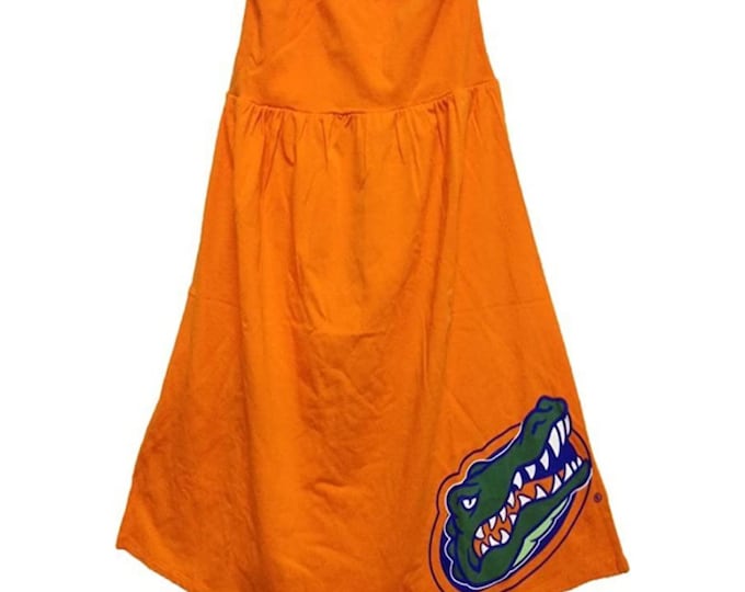 Florida Gators Womens Tube Style Cotton Dress / Beach Cover-up Orange