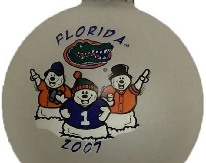 Florida Gators 2007 Painted Glass Ornament