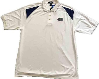 College Classics Florida Gators White Moisture Wear Polo (Size XL)