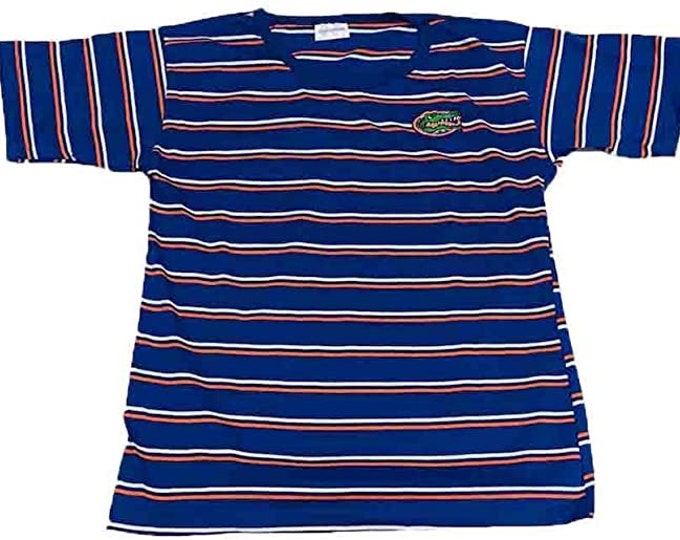 Florida Gators Ladies Blue with White & Orange Stripes Shirt