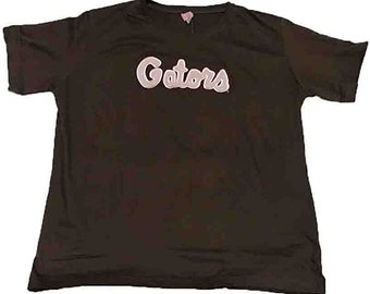 Florida Gators Ladies Pink Script on Chocolate Shirt