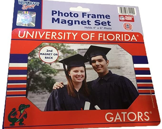 Florida Gators Horizontal Frame Magnet Set Holds 4" x 6" Photo