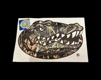 Florida Gators 6” or 12" Vinyl Camo Gators Head Decal