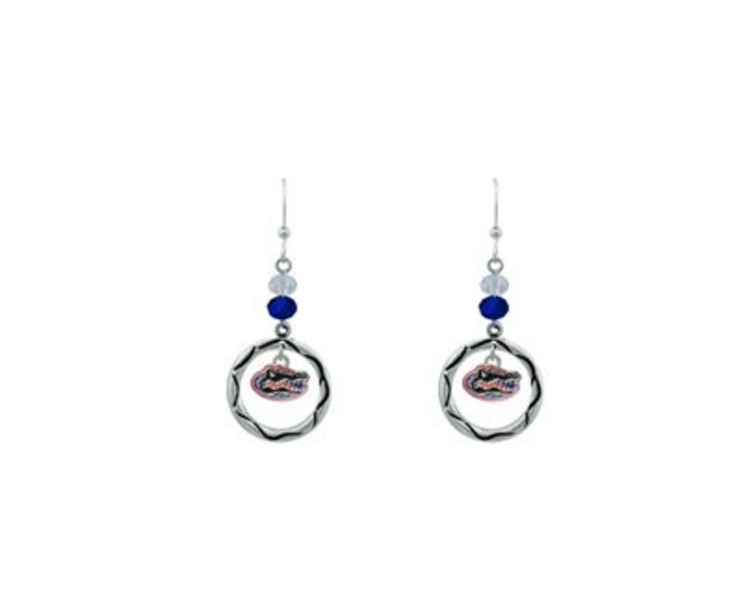 Florida Gators Beaded Circle Earrings