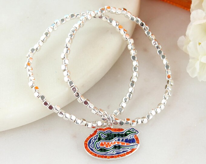 Florida Gator Crystal Logo Stretch Bracelet