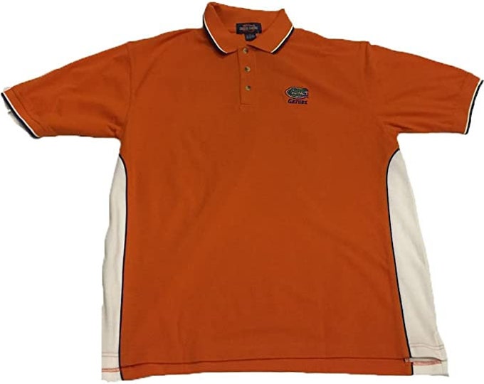 Florida Gator Orange With Blue and White Polo (L)