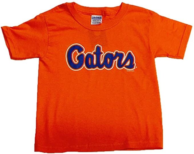 Florida Gators Youth Orange Script T Shirt. Size L (14-16)