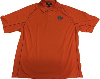 Florida Gators Moisture Wear Orange with Blue Lines Polo