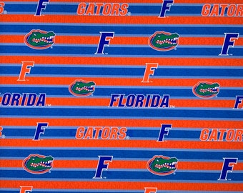 Florida Gators 100% Cotton Fabric - Stripe