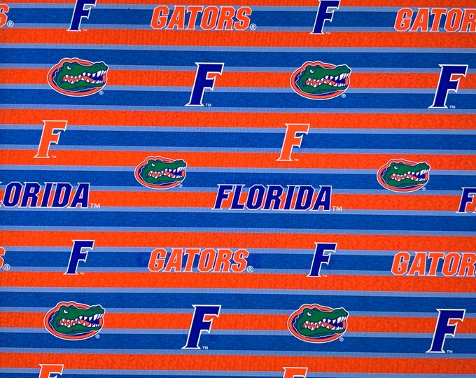 Florida Gators 100% Cotton Fabric - Stripe