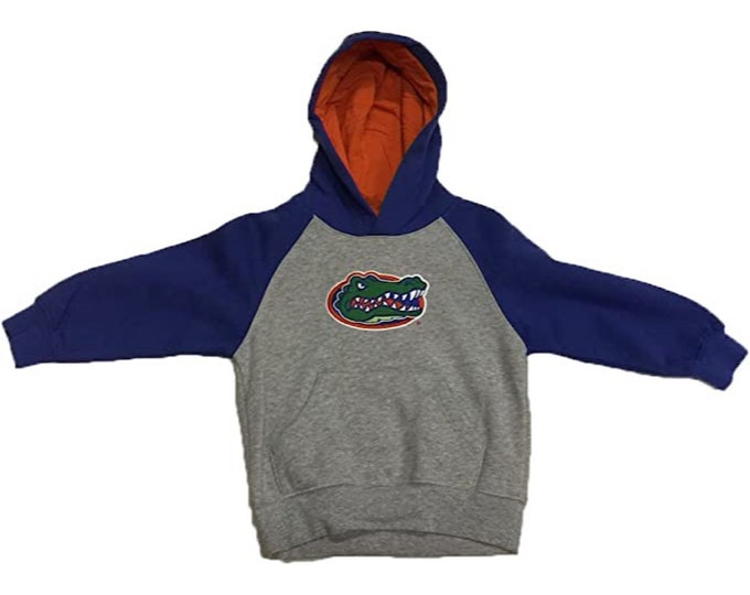 Florida Gators Kid's Grey and Blue Pullover Hoodie Head Logo ( size 4 )