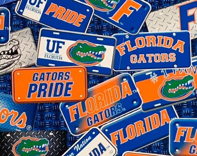 Florida Gators 100% Cotton Fabric - Plates