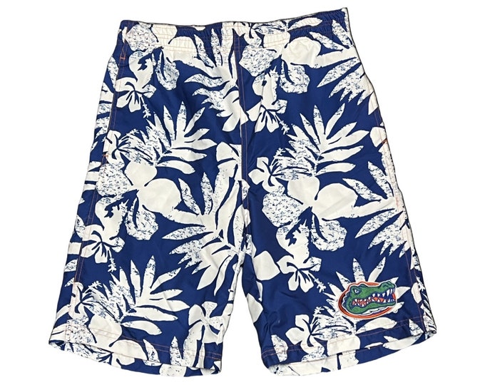 Florida Gators Boys Blue and White Hawaiian Board Shorts