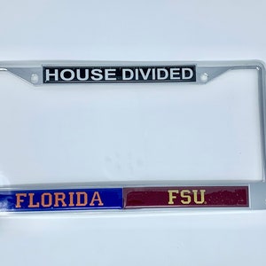 Florida Gators House Divided License Plate Frame Choose Team