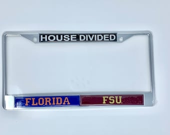 Florida Gators House Divided License Plate Frame Choose Team