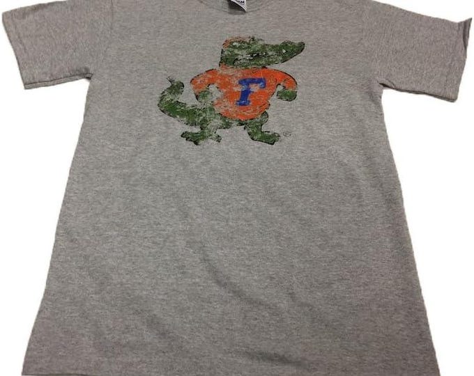 Florida Gators Youth Gray Distressed Albert T-Shirt Tee