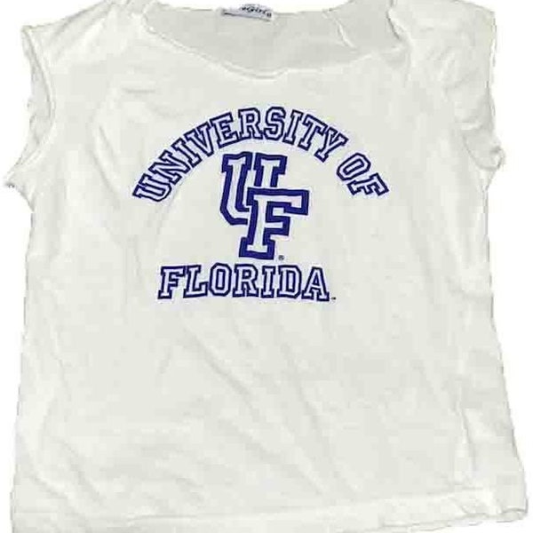 Florida Gators "Sheer" Babydoll Shirt - White ( Girls Junior Size Large )