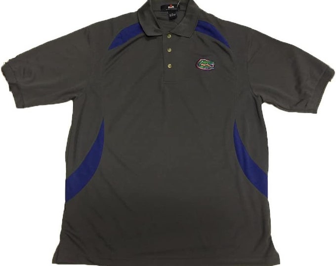 Florida Gators Moisture Wear Graphite and Blue Polo