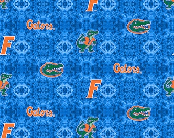 Florida Gators Tie Dyed Flannel Fabric