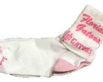 Florida Gators Ladies Pink Roll Down Socks