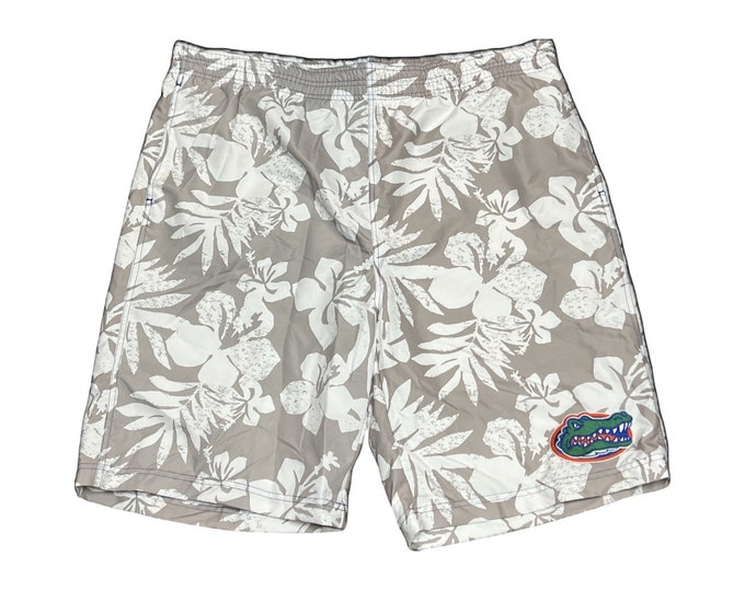 Florida Gators Mens Khaki Hawaiian Board Shorts (Size XXL)