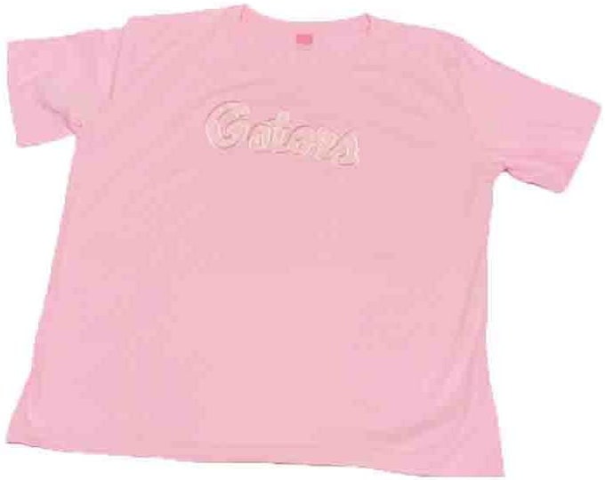 Florida Gators Ladies Pink Polka Dot Script Shirt