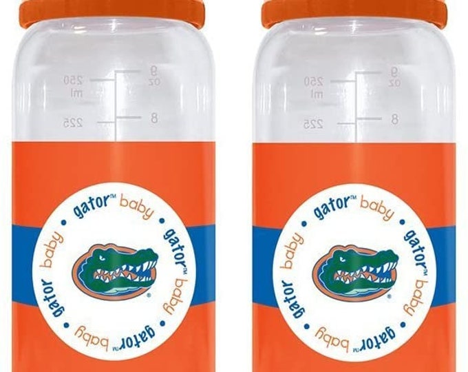 Florida Gators 2 Pack Striped Baby Bottles