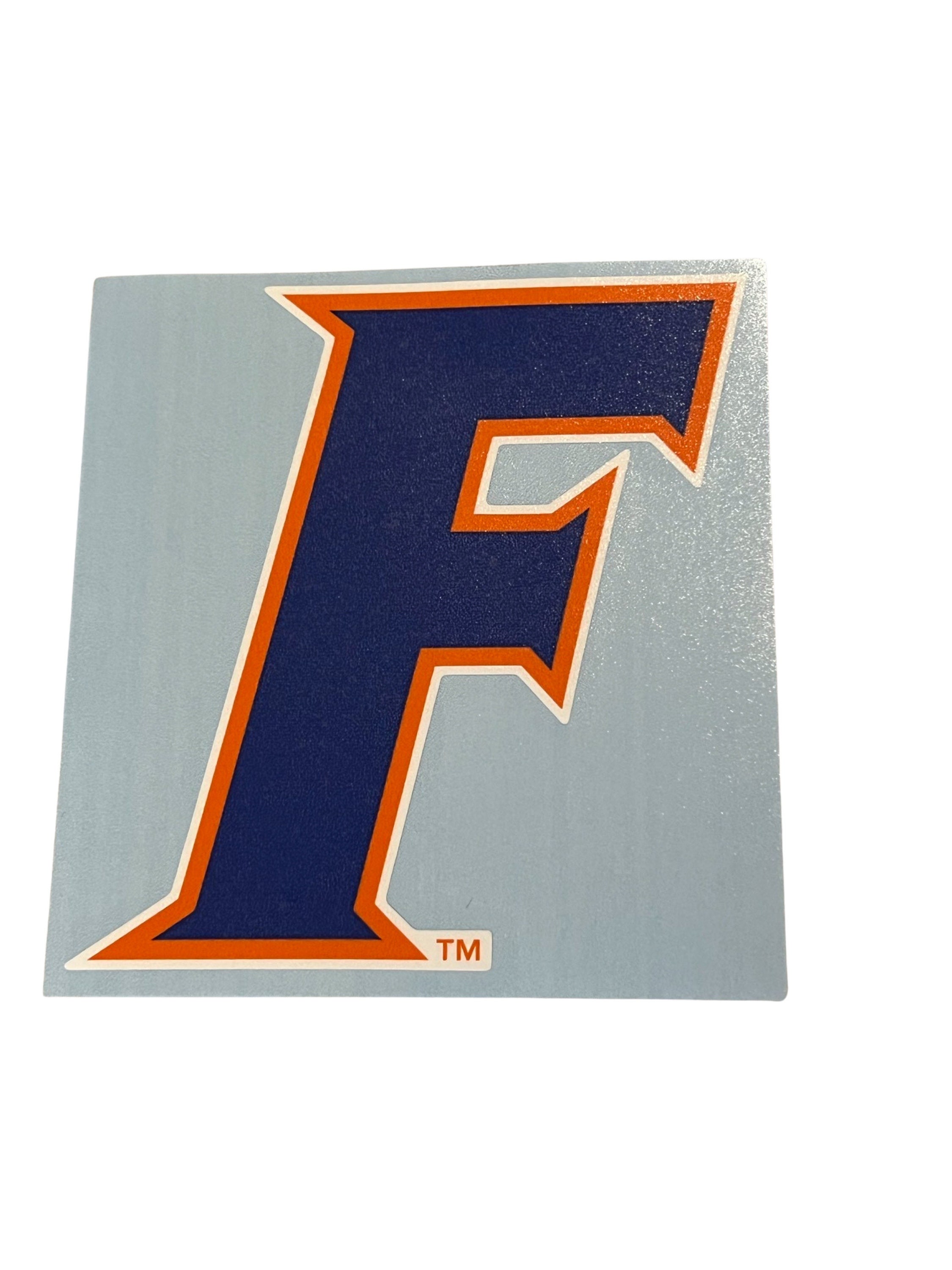  Florida Gators ORANGE BLOCK F Logo 4 Vinyl Decal Car