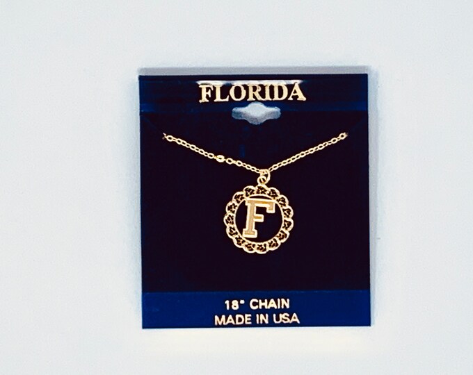 Florida Gators F Deco on an 18” Chain