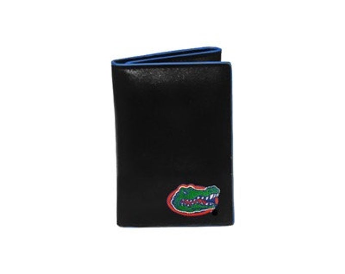 Florida Gators Black Leather Embroidered Trifold Wallet