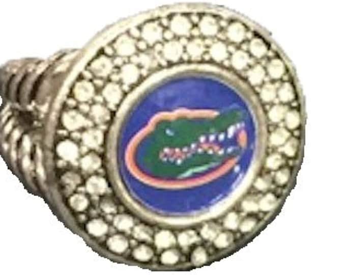 Florida Gators Round Crystal Ring