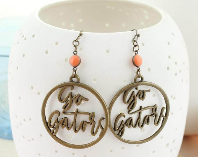 Florida Vintage Style Go Gators Earrings