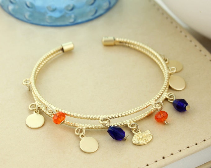 Florida Logo Gold Cuff Bracelet