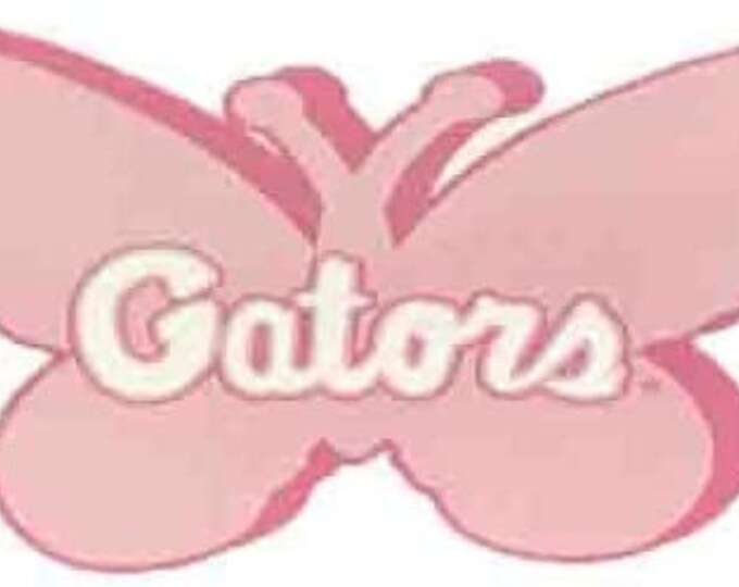 Florida Gators 2 3/4" Pink Butterfly Movable Decal